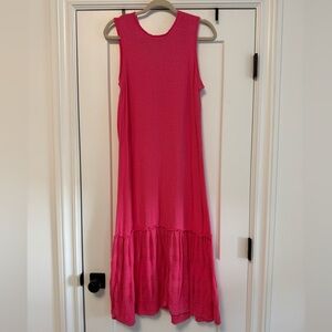 Lisa Todd Knit Sleeveless Fuchsia Maxi Dress